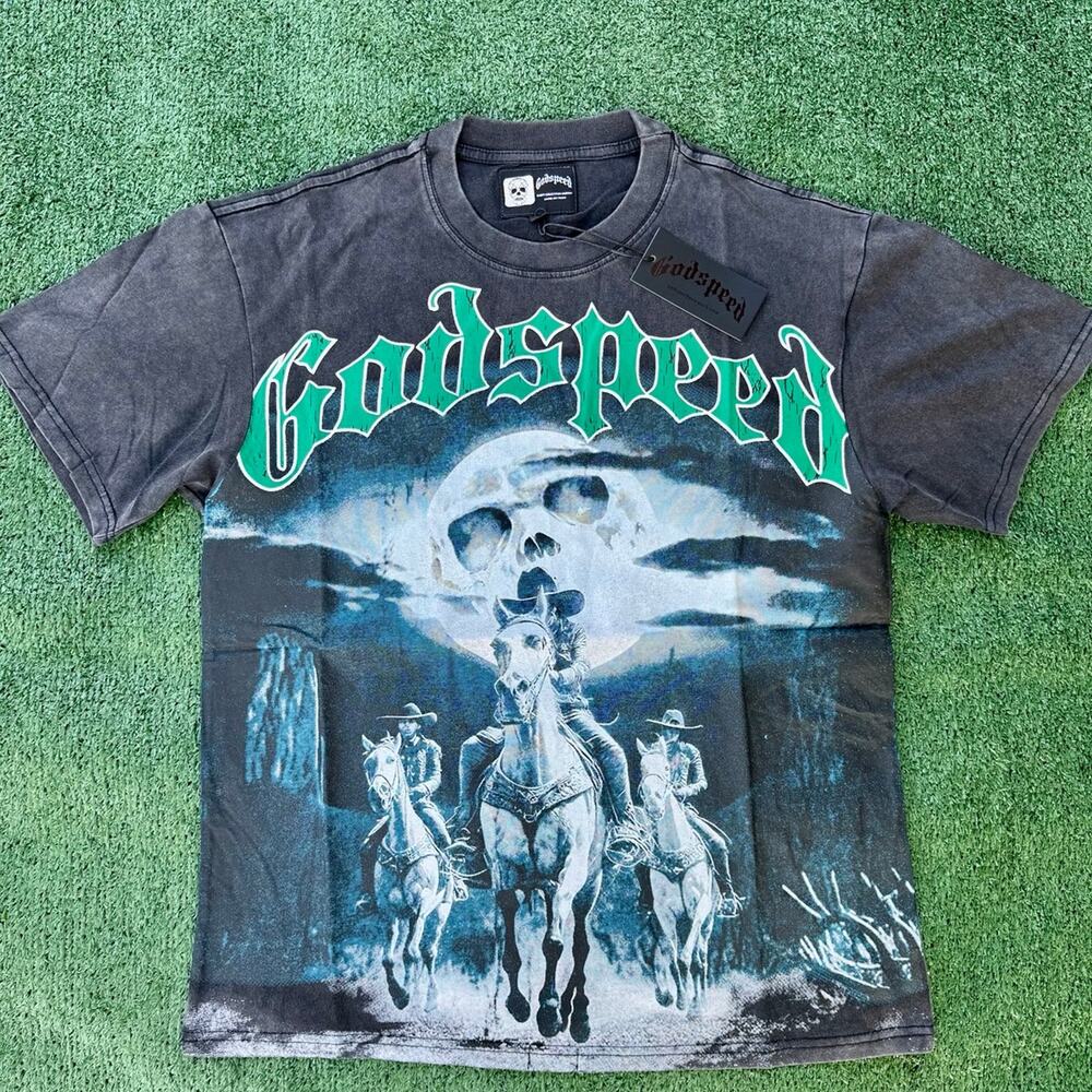 Godspeed T Shirt Cowboy Musketeers Black And Green Shirt New With Tag SEALED